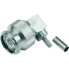 Telegärtner TNC leņķa crimp savienotājs 50 Ohm RG-316/U kabelim, lodēšana/crimp, niķelēts misiņš J01010B0012