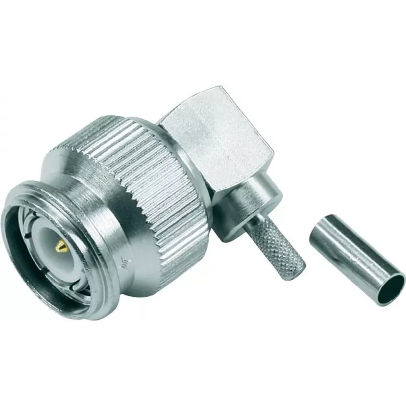 Telegärtner TNC leņķa crimp savienotājs 50 Ohm RG-316/U kabelim, lodēšana/crimp, niķelēts misiņš J01010B0012