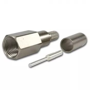 Telegärtner FME spraudnis Crimp/Crimp RG-58 C/U, 50 Ohm, zelta/niķeļa J01700A0006Z