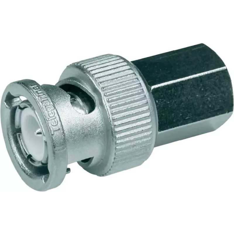 Telegärtner BNC vītišais uz FME vītišais adapteris, 50 Ohm, DC-4 GHz, niķelis/zelts J01008A0014