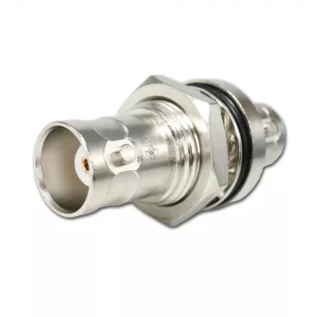 Telegärtner J01004A1233Z BNC vīrišķais uz BNC sievišķo adapteris, 75 Ohm, melns