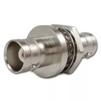 Telegärtner J01004A1233Z BNC vīrišķais uz BNC sievišķo adapteris, 75 Ohm, melns