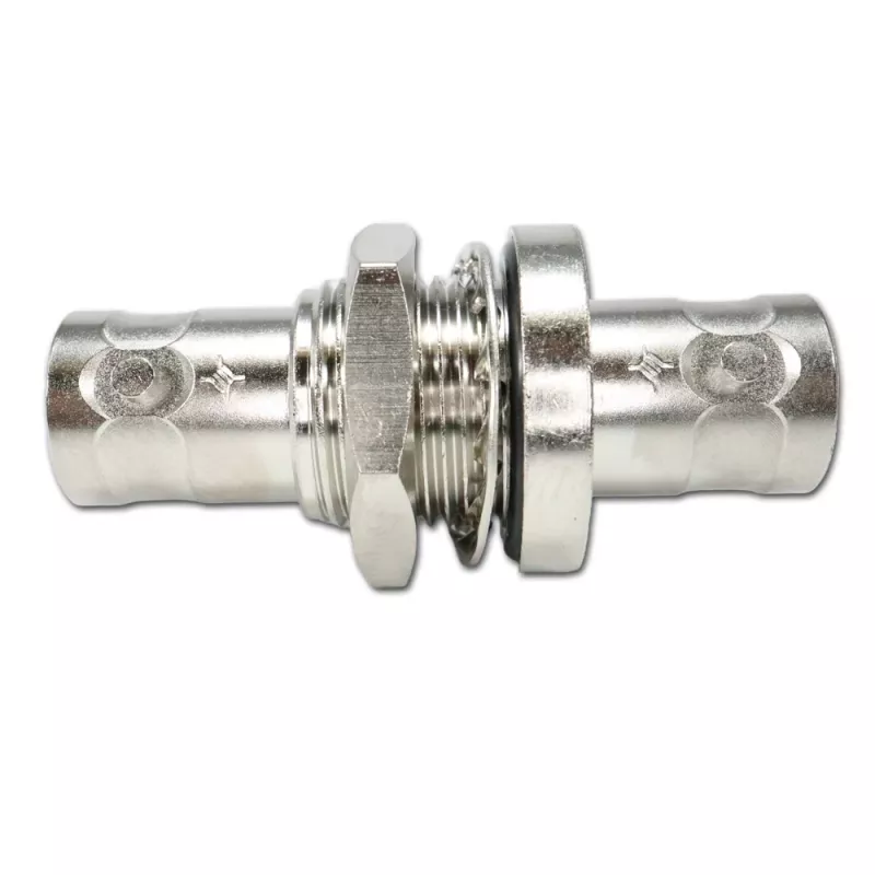 Telegärtner J01004A1233Z BNC vīrišķais uz BNC sievišķo adapteris, 75 Ohm, melns