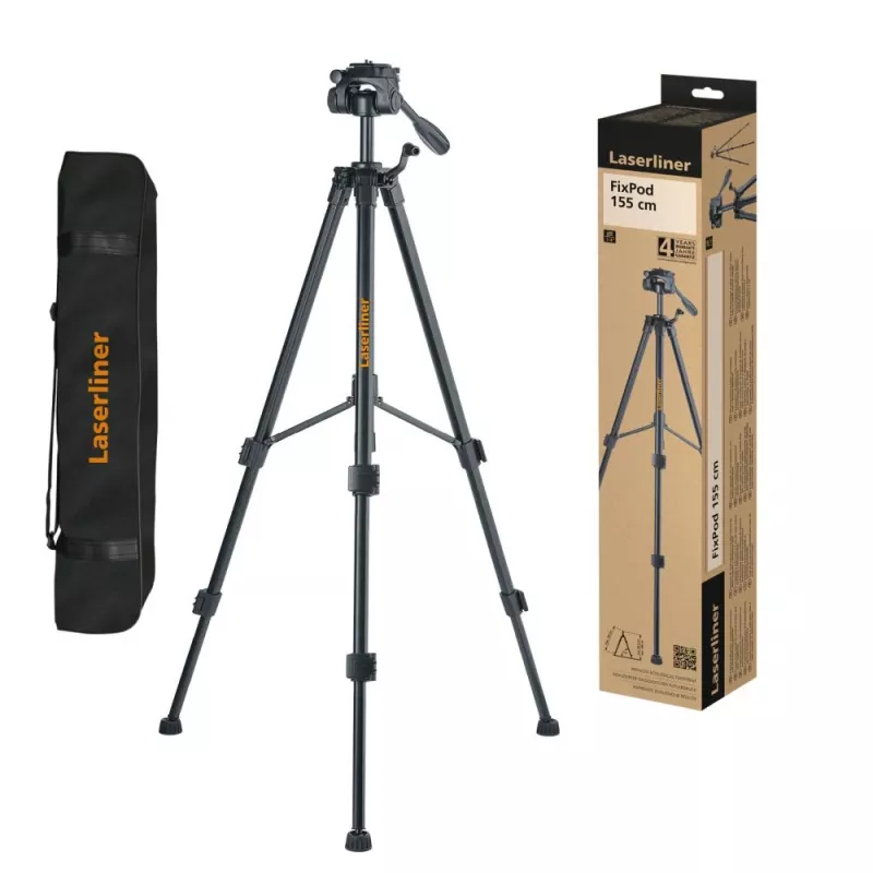 Laserliner FixPod 155 cm statīvs, maksimālais darba augstums 155 cm, alumīnijs, melns 090.132E