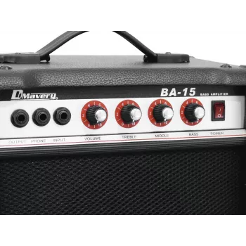 DIMAVERY BA-15 15W basu kombinētais pastiprinātājs melns 26363005