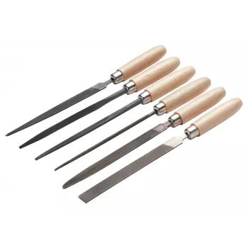 Cimco Precision File Set 206750, 6 gab., 160 mm, Cut 2, DIN 7283