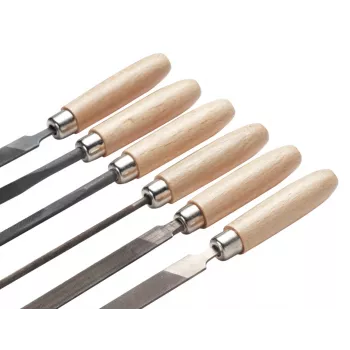 Cimco Precision File Set 206750, 6 gab., 160 mm, Cut 2, DIN 7283