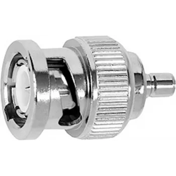 TELEGÄRTNER BNC male to SMB male koaksiālais adapteris, 50 Ohm, niķelēts misiņš, J01008G0038