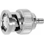 TELEGÄRTNER BNC male to SMB male koaksiālais adapteris, 50 Ohm, niķelēts misiņš, J01008G0038