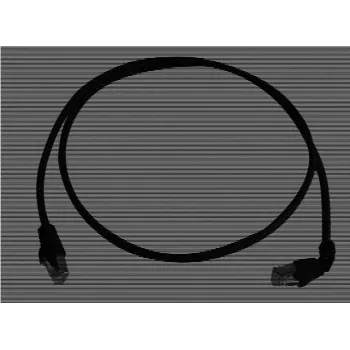 Telegärtner CAT 6A tīkla kabelis, 1x90° leņķa, S/FTP, LSZH, melns, 3,0 m L00002A0175