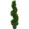 EUROPALMS spirālveida mākslīgais augs, 61 cm, zaļš, melns pods 82600009