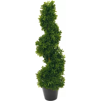 EUROPALMS spirālveida mākslīgais augs, 61 cm, zaļš, melns pods 82600009