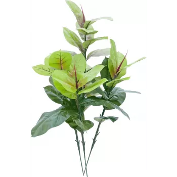 EUROPALMS mākslīgais gumijkoks 100cm, reālistisks Ficus elastica, melnā plastmasas podā 82508303