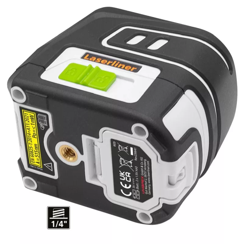 Laserliner SmartCross-Laser GX krustenisko līniju lāzera nivelieris, sarkans stars, 40 m darbības rādiuss, pašizlīdzinošs, IP54, 2x AA 036.730E
