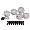 EUROPALMS LED sniega bumbiņas 8 cm, rozā, 5 gab. (83501238)
