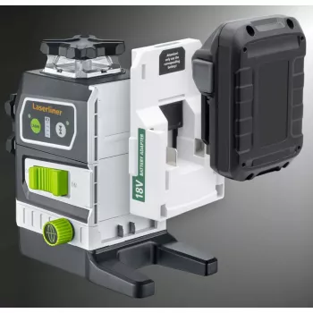 Laserliner PowerPlane-Laser 3G Multi-18V Green 3 x 360° lāzera līmeņotājs (bez akumulatora) 036.380L
