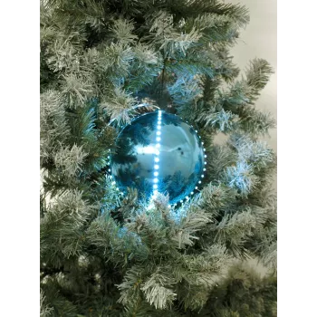 EUROPALMS LED sniega bumba 15cm, ledus zilā 83501241