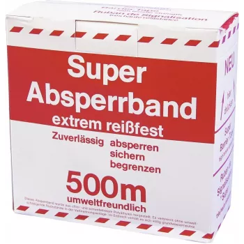 ACCESSORY Brīdinājuma lente sarkana/balta 500m x 75mm (3000596K)
