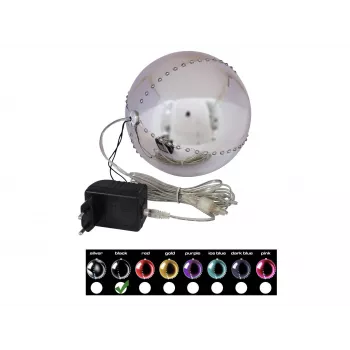 EUROPALMS LED Snowball 15cm, melns 83501244