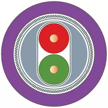 Siemens 6XV1830-0EN20 PROFIBUS FC standarta kabelis GP, 2 vadu vīta pāra, violets PVC apvalks, 150 Ohm, 12 Mbit/s