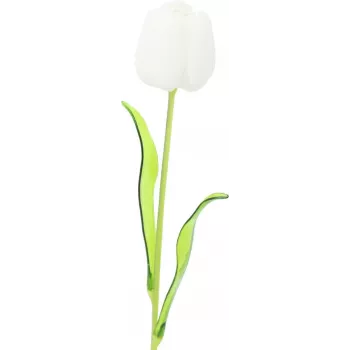 EUROPALMS Crystal Tulip mākslīgais zieds, balts, 61cm, 12 gab. iepakojumā (82600204)