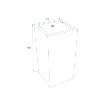 EUROPALMS Leichtsinn Box-100 spīdīgi sarkans dekoratīvs kubs 83011853