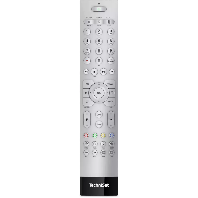 TechniSat TechniControl II ALU sudraba universālais tālvadības pults (FB kods TV) 0002/3859