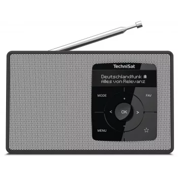 TechniSat DIGITRADIO 2 DAB+ FM Bluetooth pulksteņa radio melns/balts 0002/3910