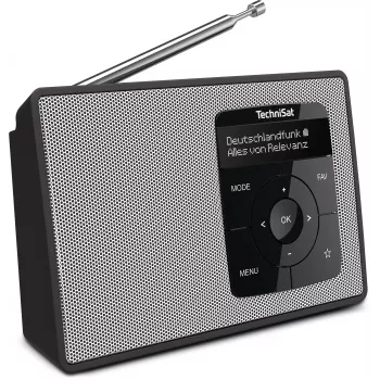 TechniSat DIGITRADIO 2 DAB+ FM Bluetooth pulksteņa radio melns/balts 0002/3910