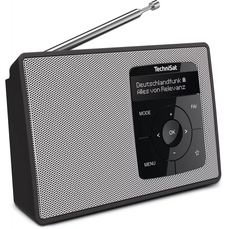 TechniSat DIGITRADIO 2 DAB+ FM Bluetooth pulksteņa radio melns/balts 0002/3910