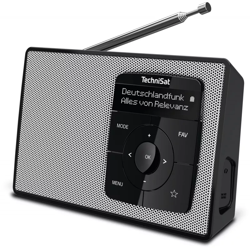 TechniSat DIGITRADIO 2 DAB+ FM Bluetooth pulksteņa radio melns/balts 0002/3910