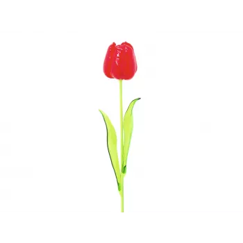 EUROPALMS Kristalltulpe mākslīgā tulpe, sarkana, 61 cm, 12 gab. iepakojumā 82600205