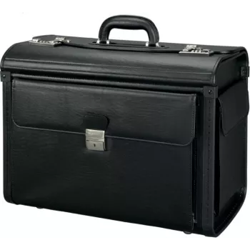 JÜSCHA Alassio Vicenza 45047 piezīmjdatora soma 15,6 inch melna mākslīgā āda