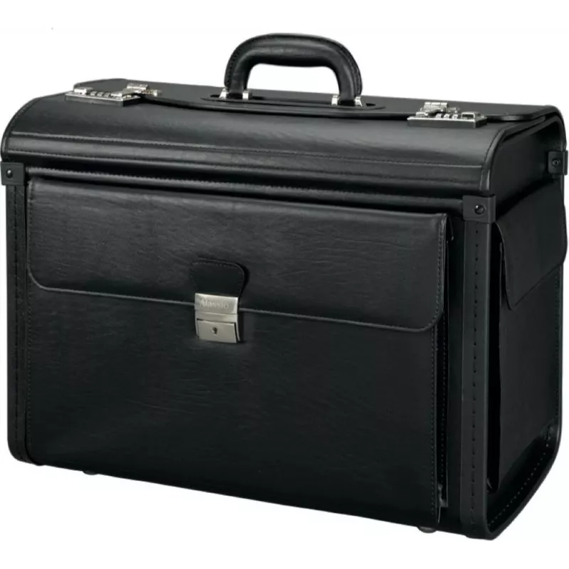 JÜSCHA Alassio Vicenza 45047 piezīmjdatora soma 15,6 inch melna mākslīgā āda