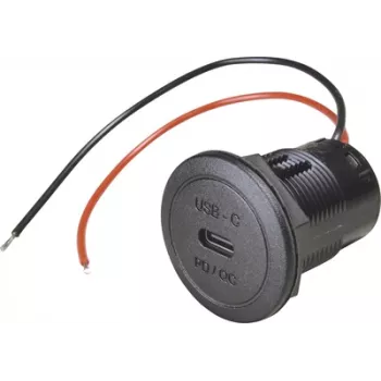 ProCar Power USB-C Iebūvējams kontaktligzda PD/QC 50W 12/24V DC, bez LED 67351990