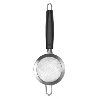 LURCH TANGO virtuves siets 9,5 cm, melns/sudraba, smalka sieta nerūsējošā tērauda siets ar plastmasas rokturi 230240