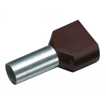 Cimco 187707 divkāršā uzmava 1,5 mm², daļēji izolēta, melna, 100 gab.