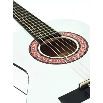 Dimavery AC-303 klasiskā ģitāra 1/2 baltā - liepas korpuss, 535 mm mensūra