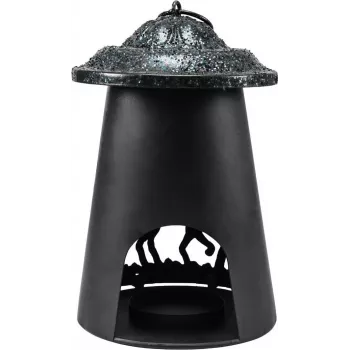 EUROPALMS Saules laterna kaķis, 23cm, silti balta LED, IP44 āra dārza gaisma 83505110