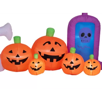 EUROPALMS Halloween piepūšamais spoks ar ķirbjiem, 244 cm (83316154)