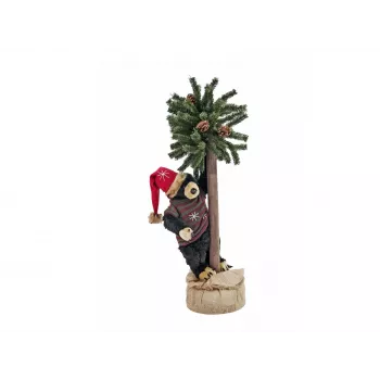 EUROPALMS Ziemassvētku lācis ar eglīti, 105cm 83314804