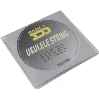 DIMAVERY ukuleles stīgu komplekts, .028-.041, neilons, 4 stīgas, GCEA noskaņojums 26320084