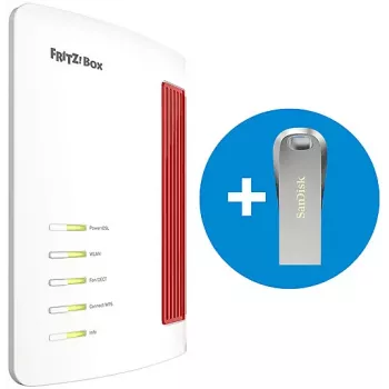 FRITZ!Box 7690 Wi-Fi 7 VDSL/ADSL maršrutētājs ar 64GB SanDisk USB zibatmiņu 20003169
