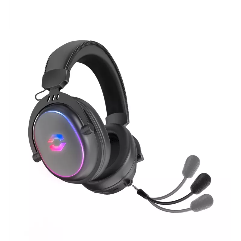 SPEEDLINK CONUX bezvadu RGB stereo spēļu austiņas - PC/PS5/PS4/Xbox Series X/S/Switch2/Switch/OLED/Lite, melnas (SL-860101-BK)