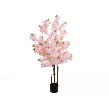 EUROPALMS mākslīgais ķiršu ziedu koks ar 3 stumbriem, rozā, 160cm 82507834