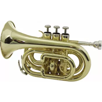 DIMAVERY TP-300 Bb kabatas trompete, zelta laka 26503720