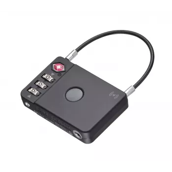 TROIKA TSA kombināciju bagāžas atslēga TRACK & FIND LOCK (LOK26/BK) - melna