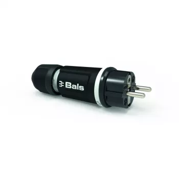 BALS 7371-1 Schuko kontaktdakša 16A 3p 250V IP54 melna gumija
