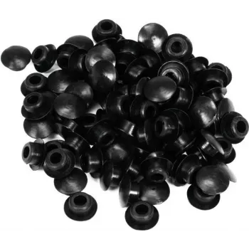 ACCESSORY Silikona blīvējošais vāciņš 8,5 mm melns, 100 gab. 60112480