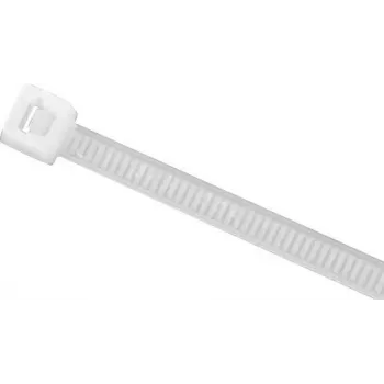 HellermannTyton standarta kabeļu saite, iekšēji zobota, 200 mm x 4,6 mm, caurspīdīga, 100 gab. (UB200C-N-PA66-NA-C1) 905-72009